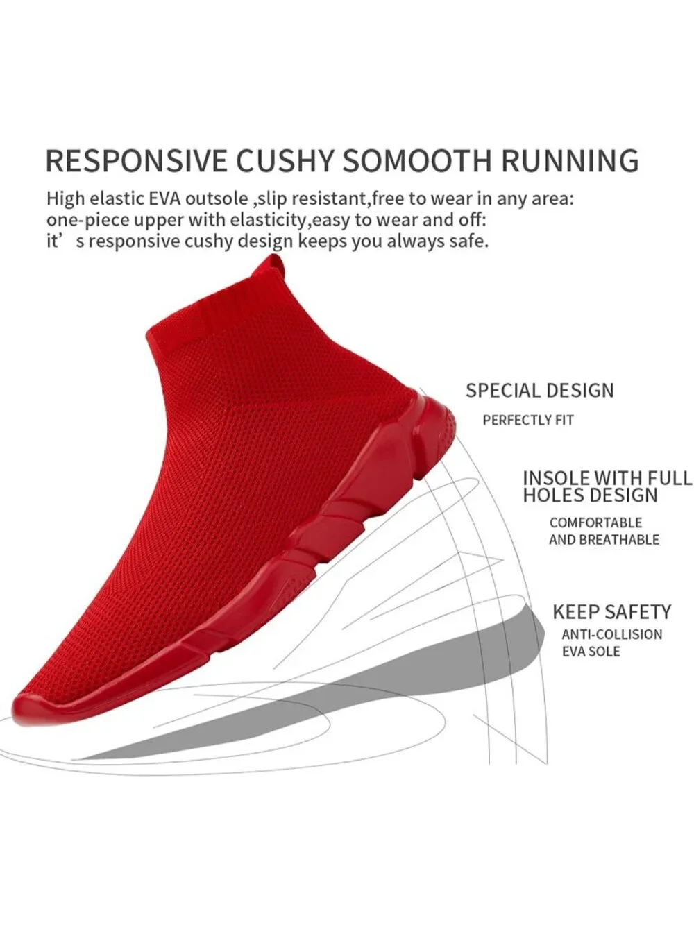🆕Men's Dark Red Mesh Running Comfortable Lightweight Breathable Walking Shoes